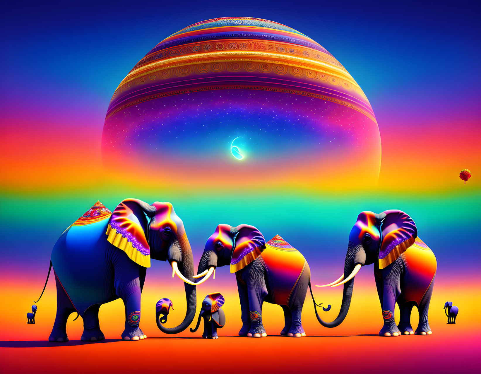 Psychedelic elephants 