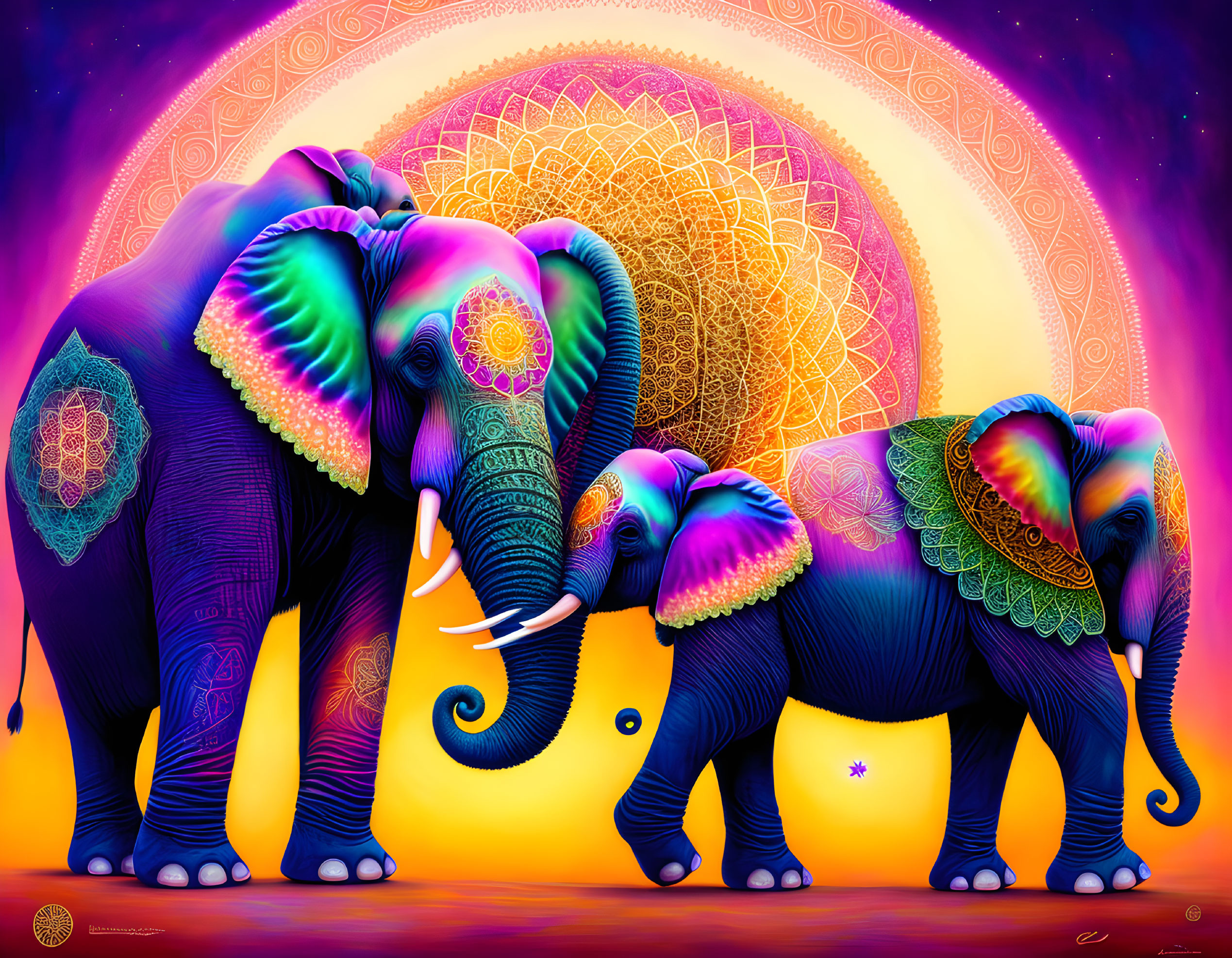 Beautiful elephants 