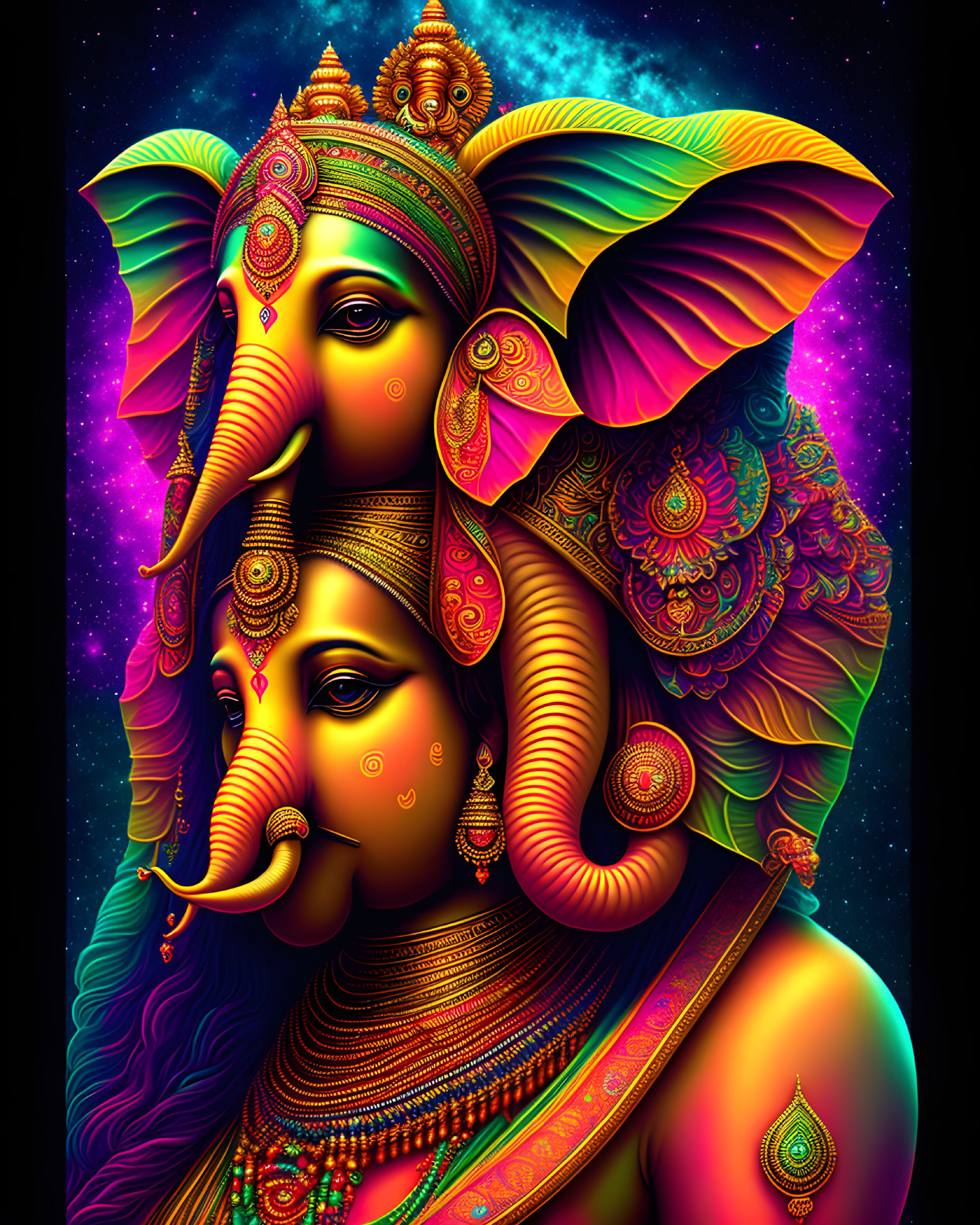 Psychedelic Lord Ganesha