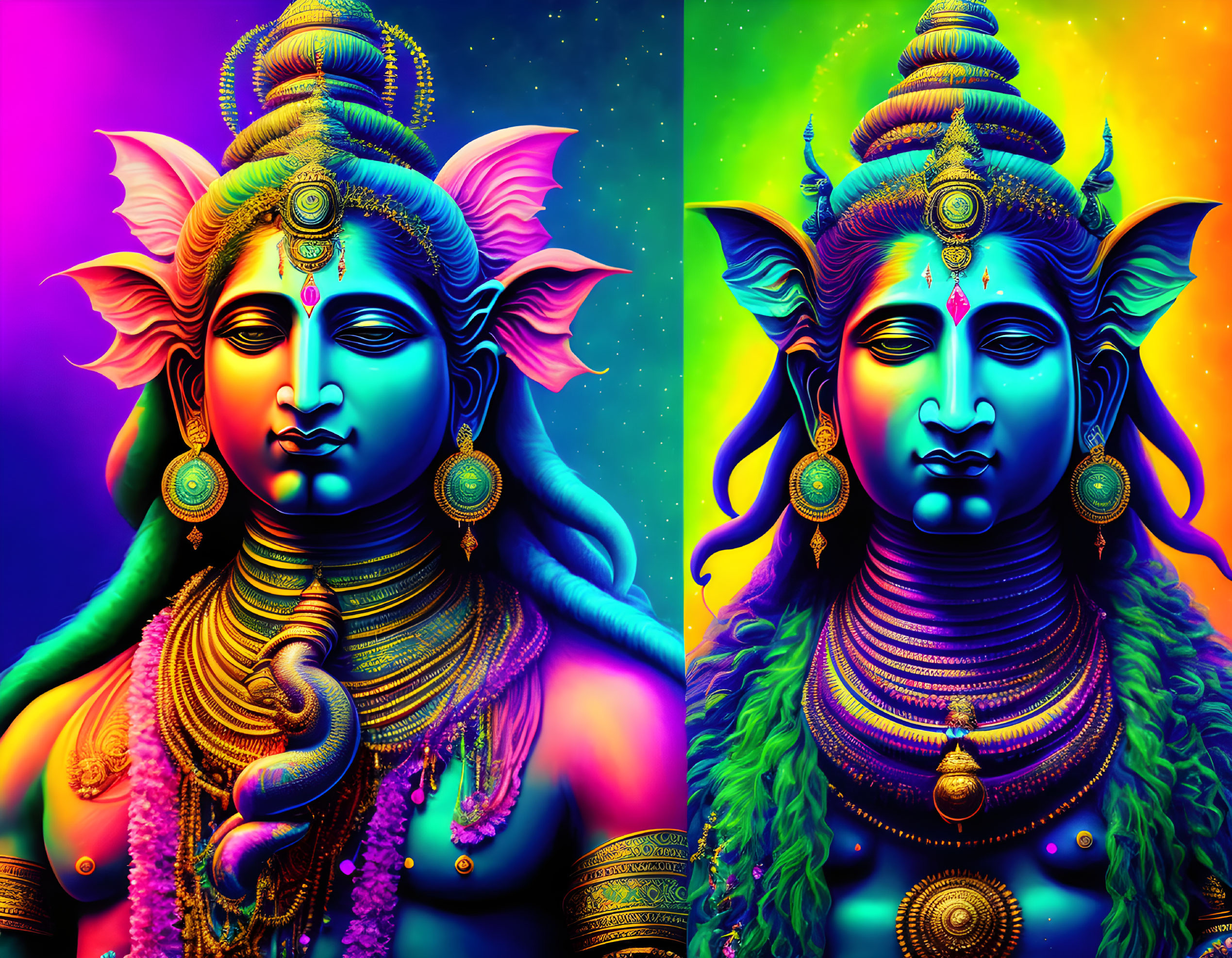 Lord Shiva and Lord Ganesha hybrid