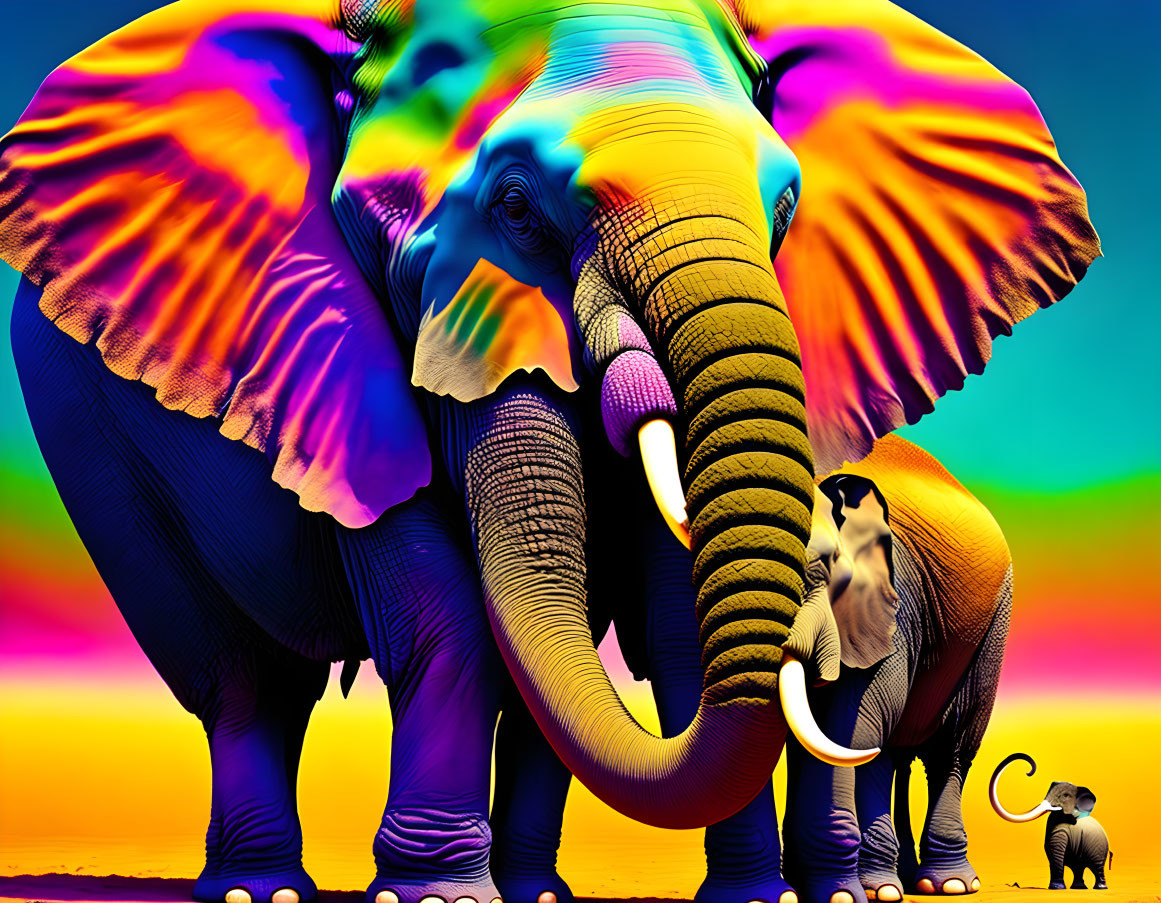 Hybrid of an elephant, rhinoceros and monkey