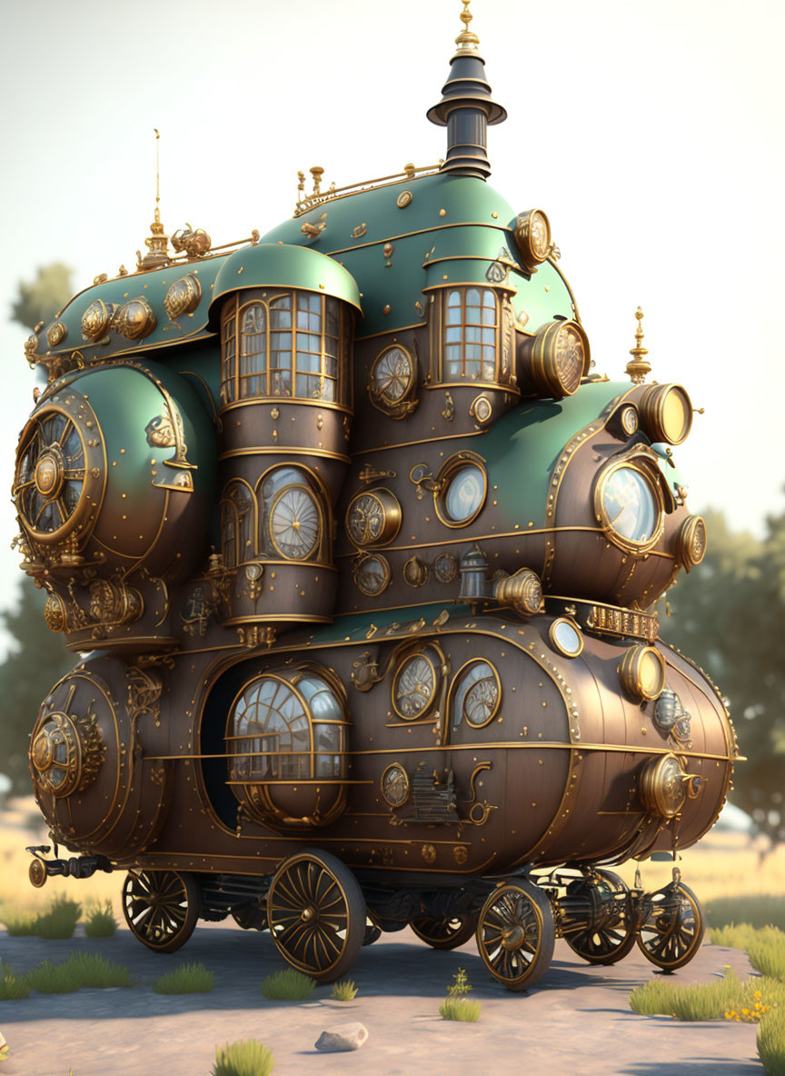 Steampunk house on wheels 