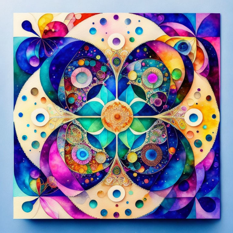 Colorful Butterfly Mandala with Detailed Patterns and Symmetry