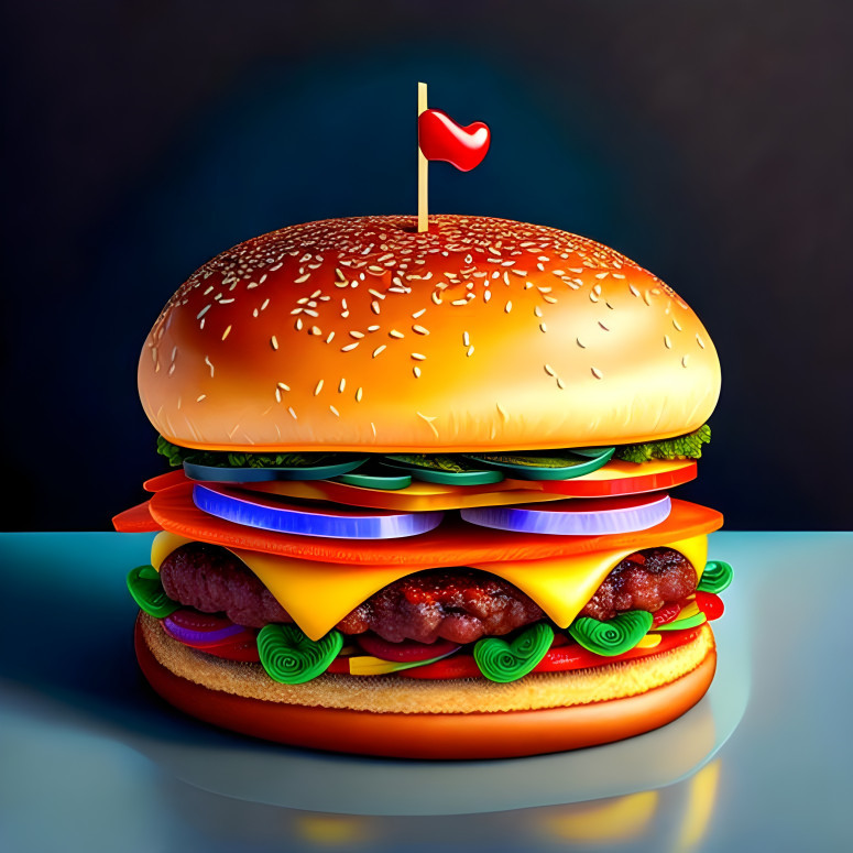 A Dagwood burger