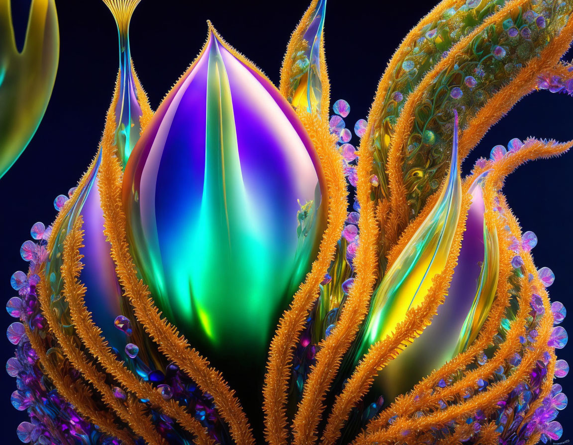 Colorful Abstract Fractal Art with Intricate Details