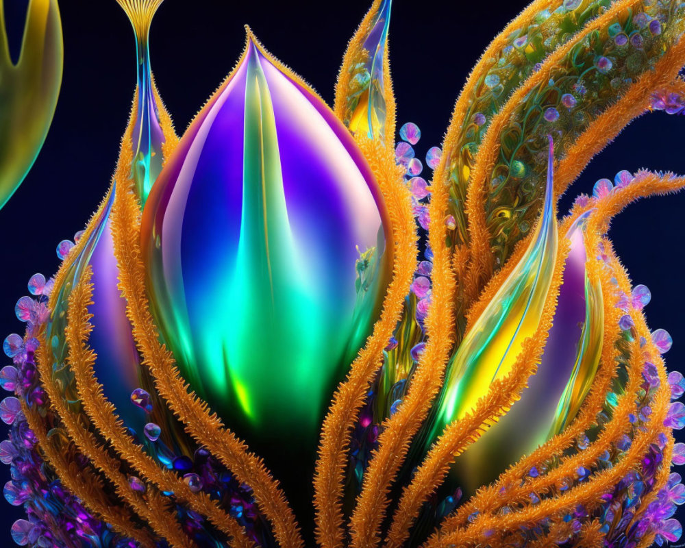 Colorful Abstract Fractal Art with Intricate Details