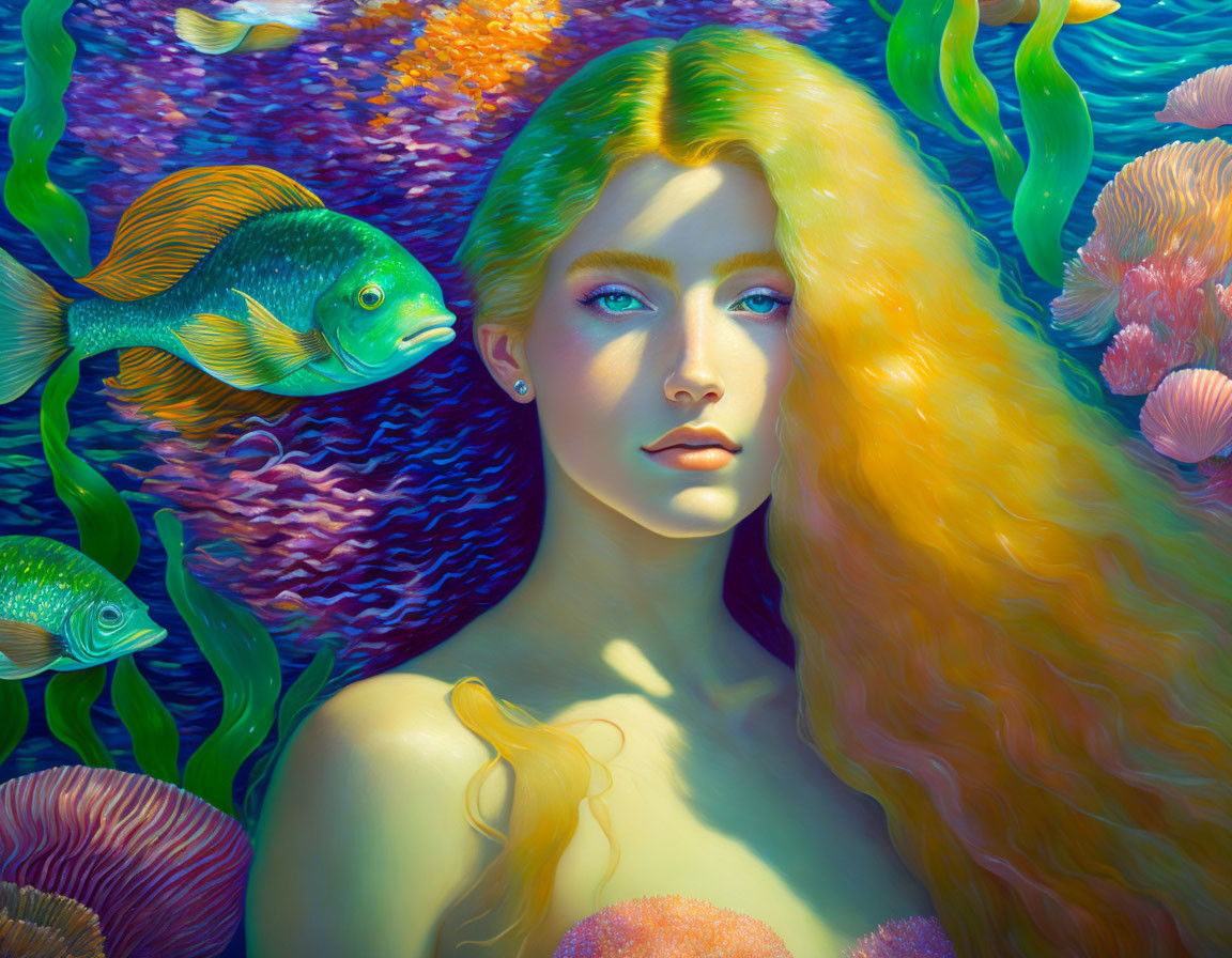 The blonde mermaid 