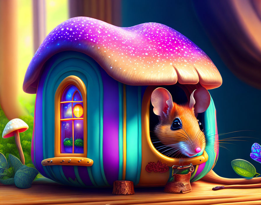 little mouse  in her house