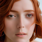 Portrait of person with pale skin, auburn hair, and light brown eyes.