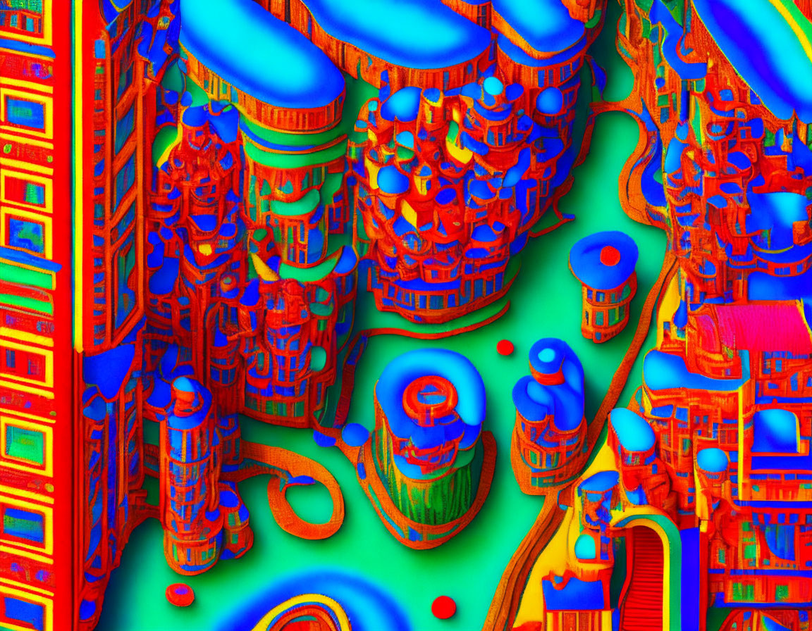 A strange and colorfull city