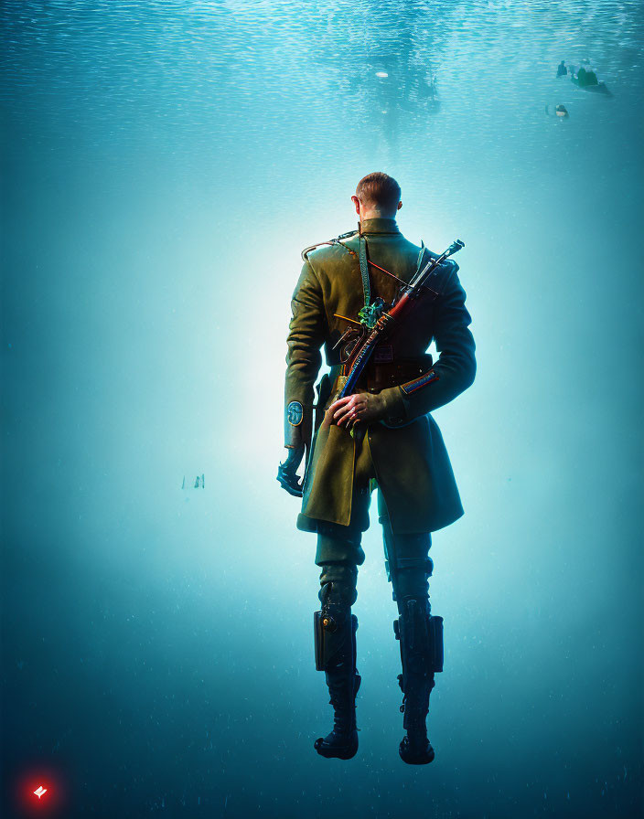 A soldier under the sea