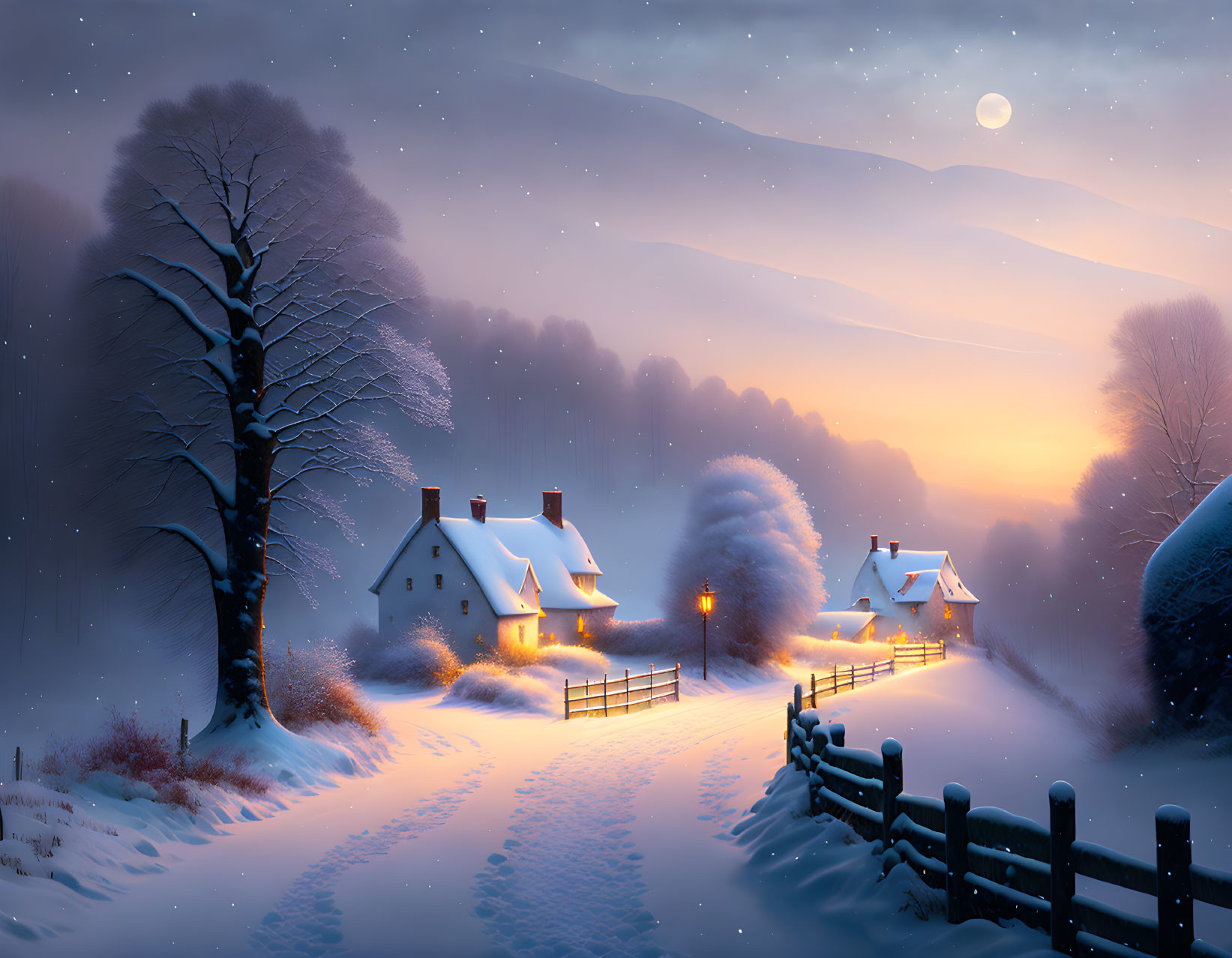 Snowy village 