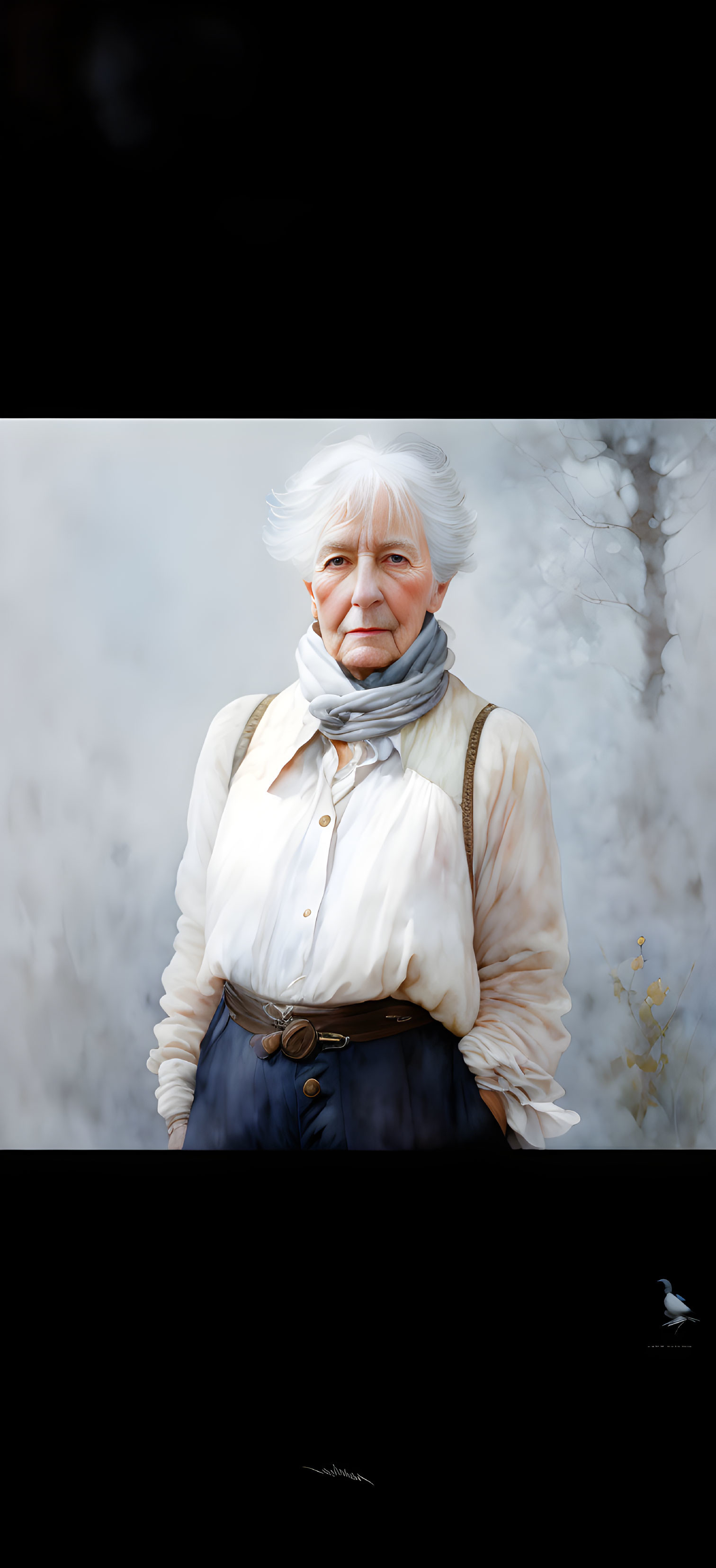 Watercolor older woman 