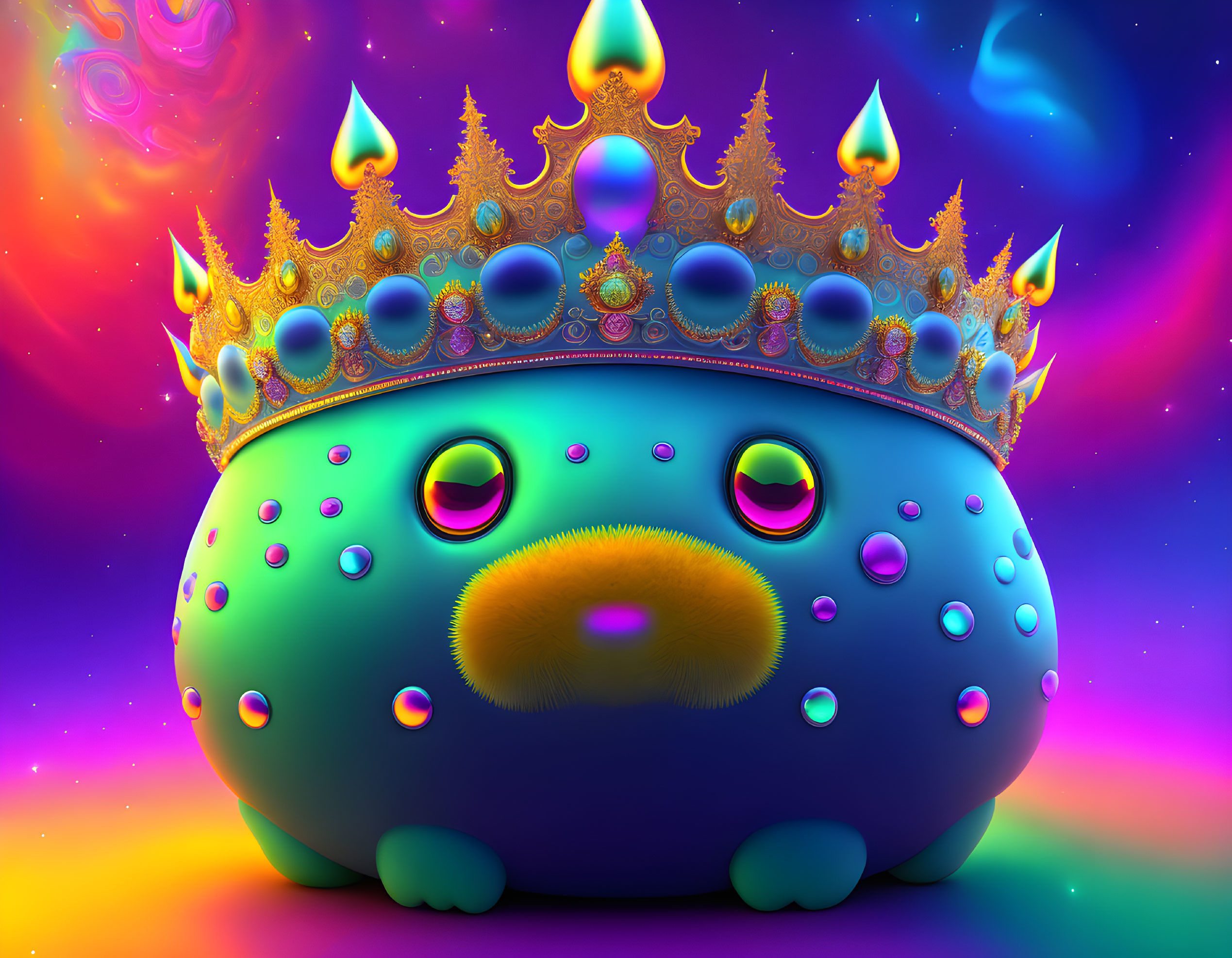 a cute blob king