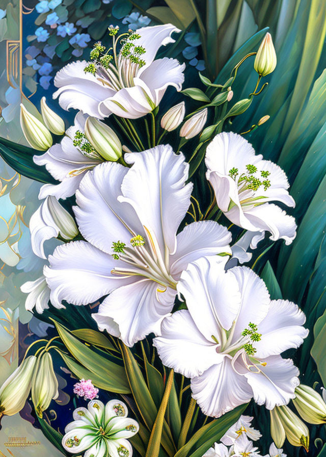  white lilies
