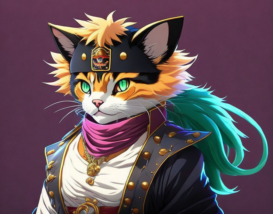 Anime pirate cat