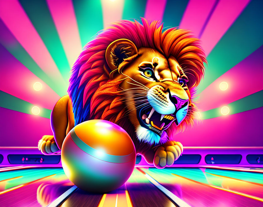 Lion bowling