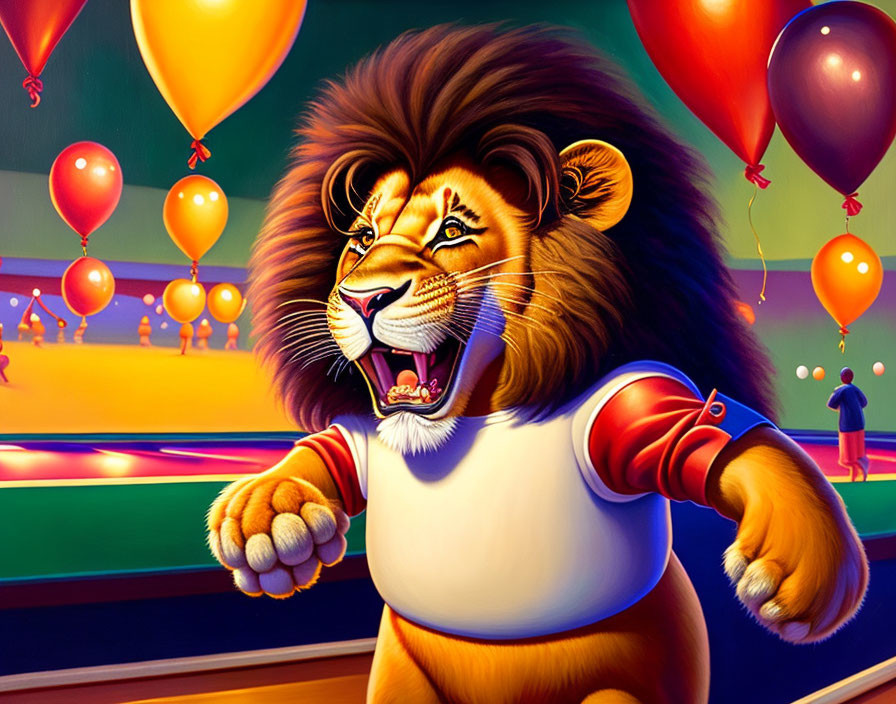 Lion bowling party