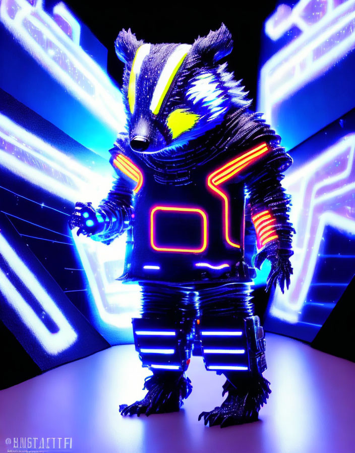 Neon Space Badger 