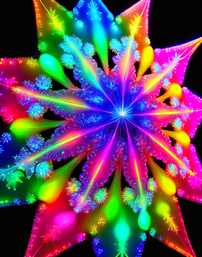 Neon Gem Snowflake 