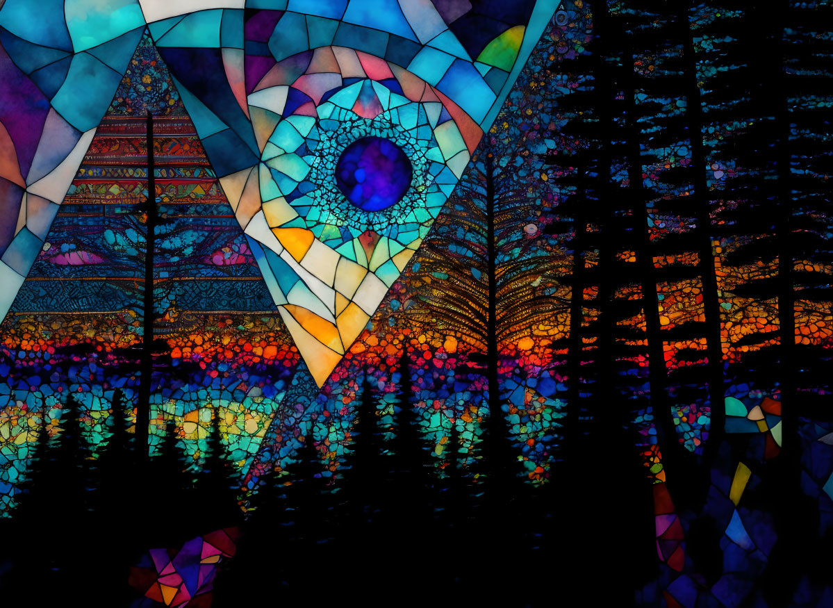 Stained-Glass Sunset