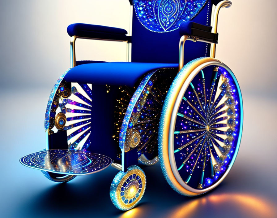 Elegant decorated wheelchair