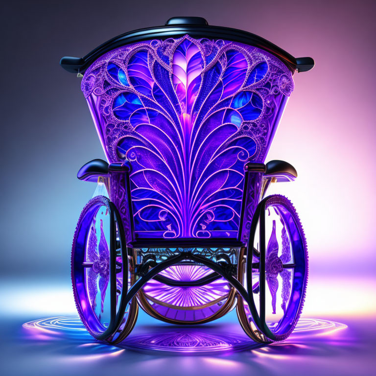Purple wheelchair 