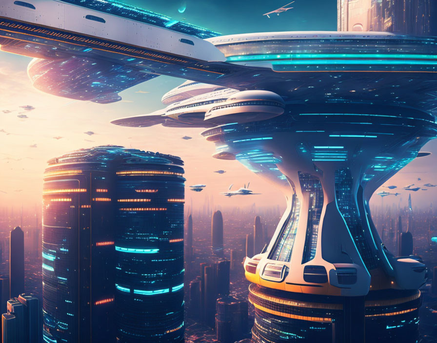  In futuristic cities