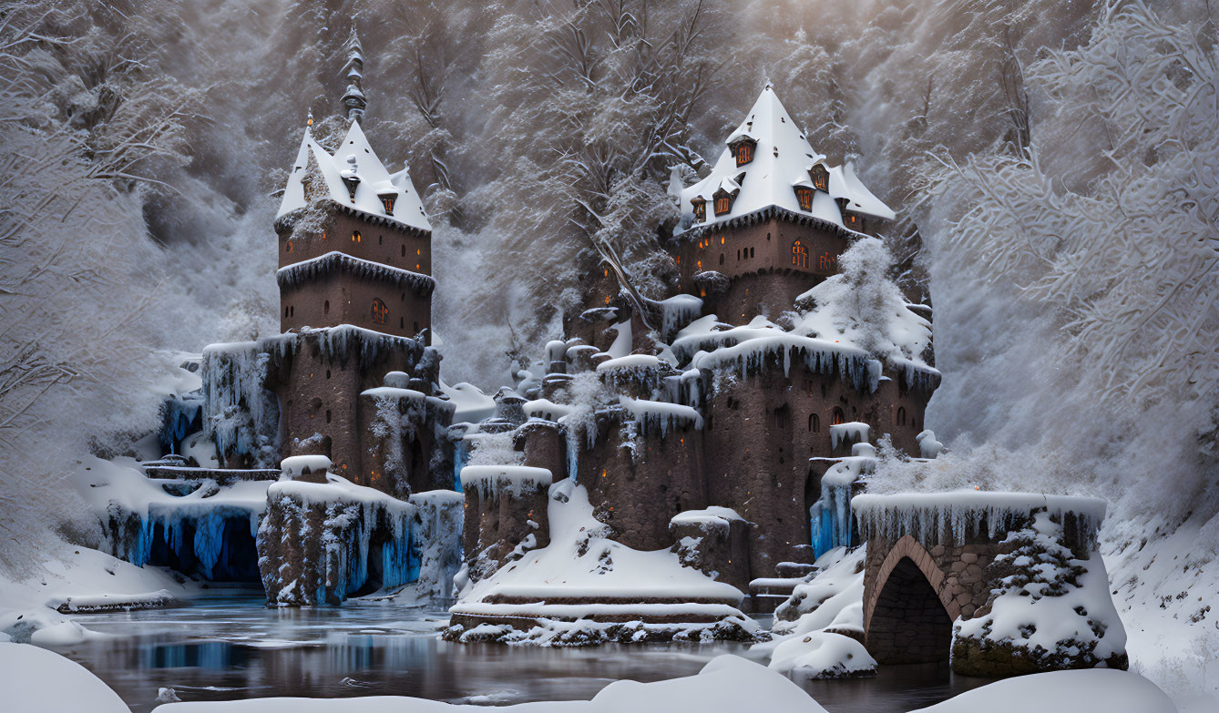 The Ice Castle in the Forest