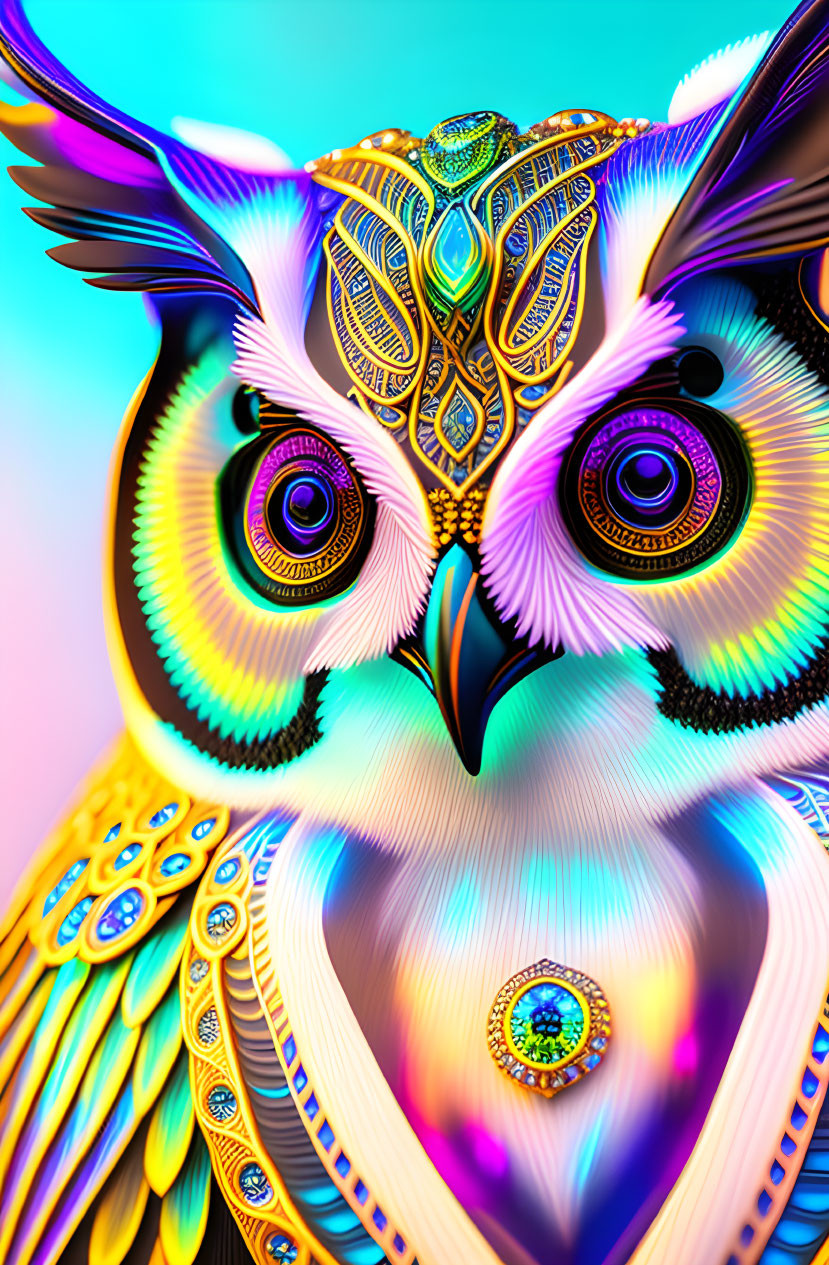 Bejeweled Kryptonian Owl