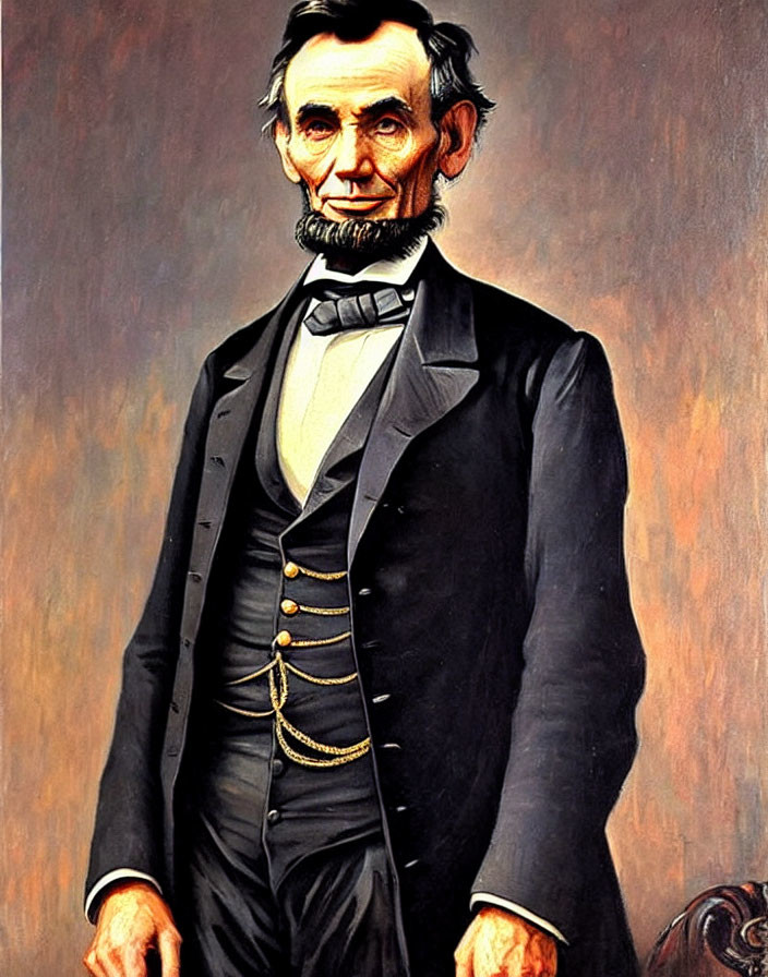 Tall, bearded gentleman in black suit and bow tie portrait