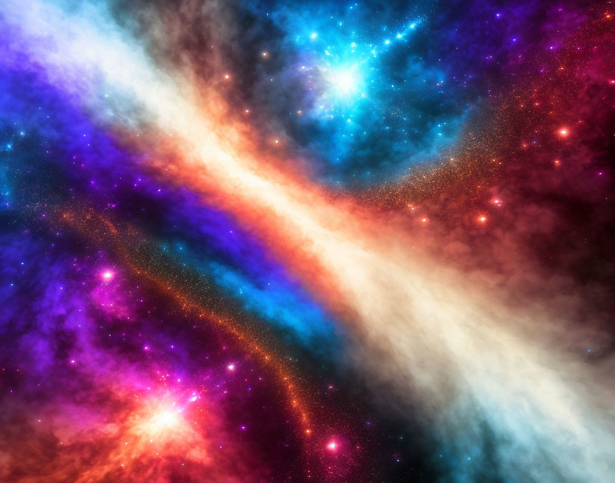 Colorful Cosmic Clouds Swirling with Stars
