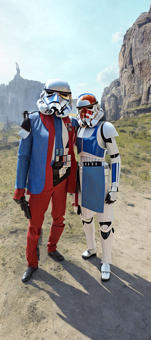 Pair of Clone Troopers in Rocky Landscape