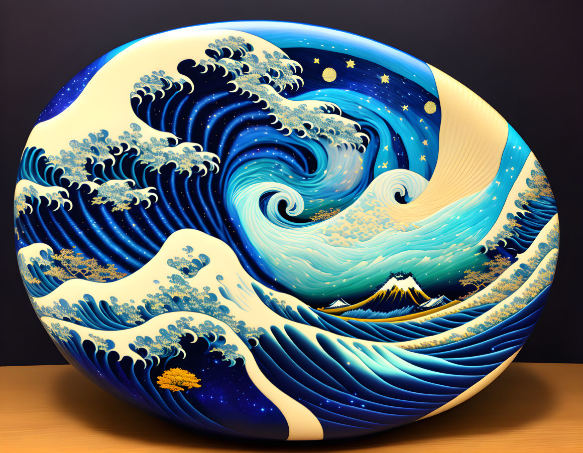 Great Wave on a Starry Night 
