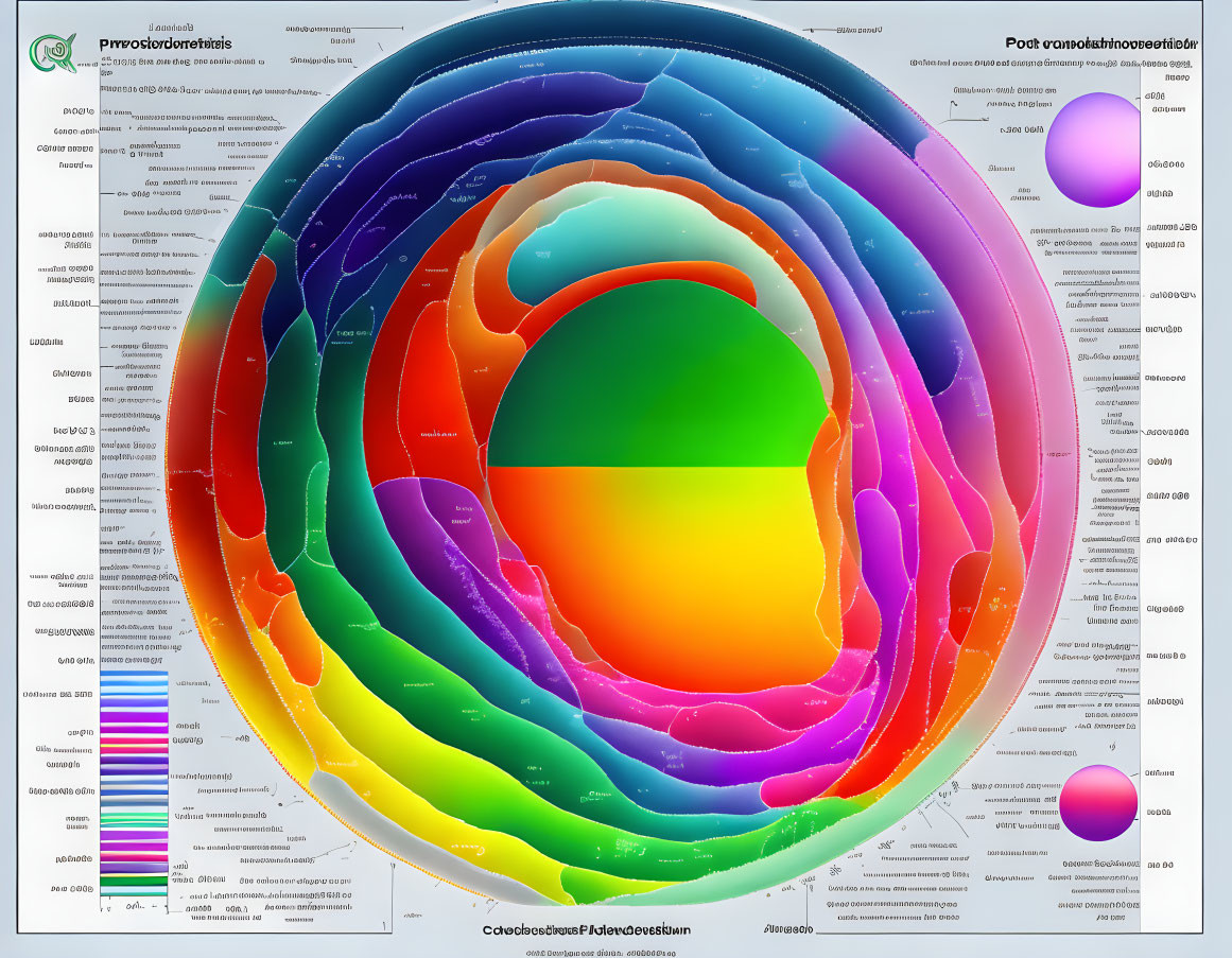 Circular diagram of Earth's layers with annotations and evolutionary timeline