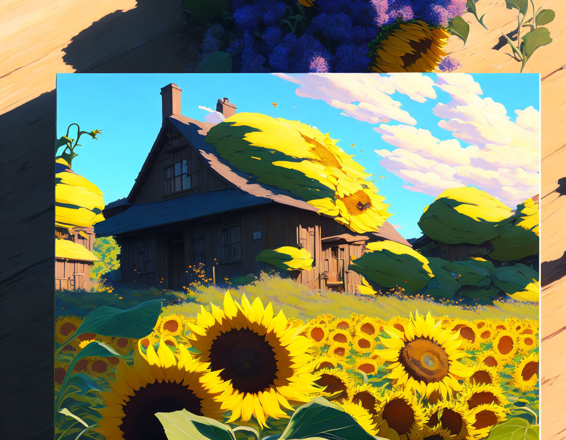 A Beautiful sunflowers Painting 