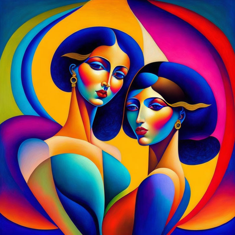 Vibrant Abstract Portraits of Colorful Women