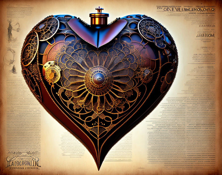 Heart steampunk style 