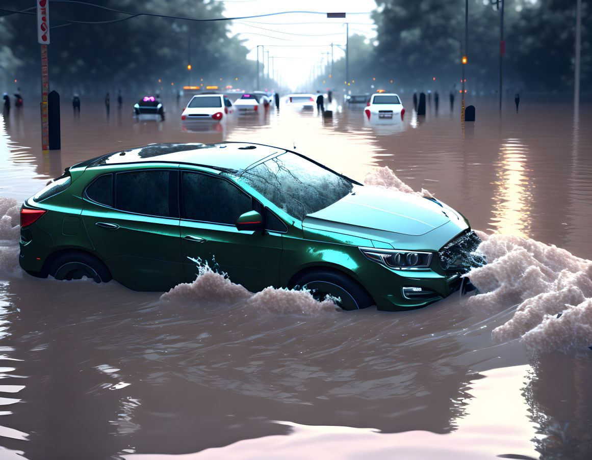 flood in a road