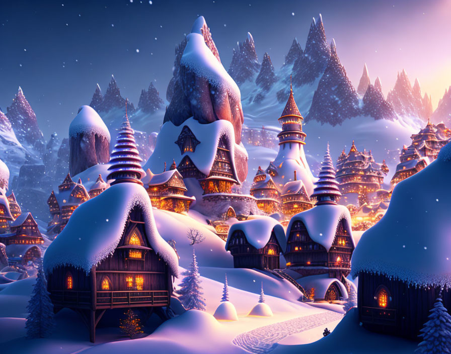  the snowy village