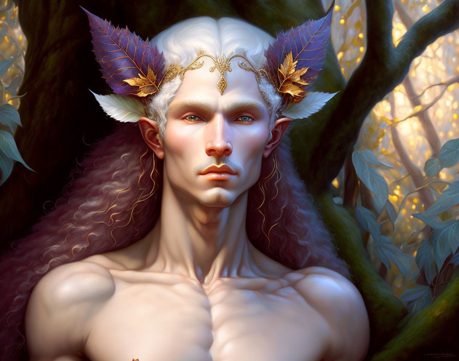  beautiful and sensual elf of the woods