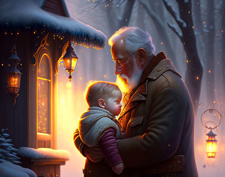  Grandfather with child 