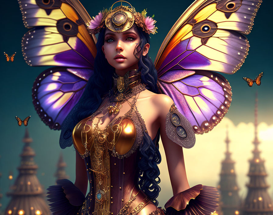 the butterfly girl full body steampunk