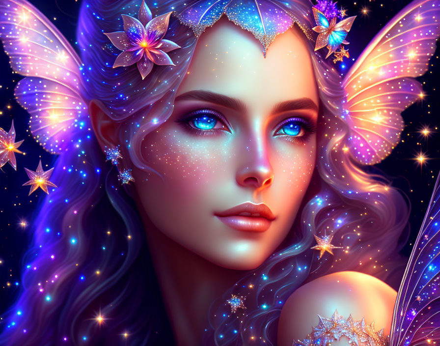 the most beautiful fairy in the realm with stars a