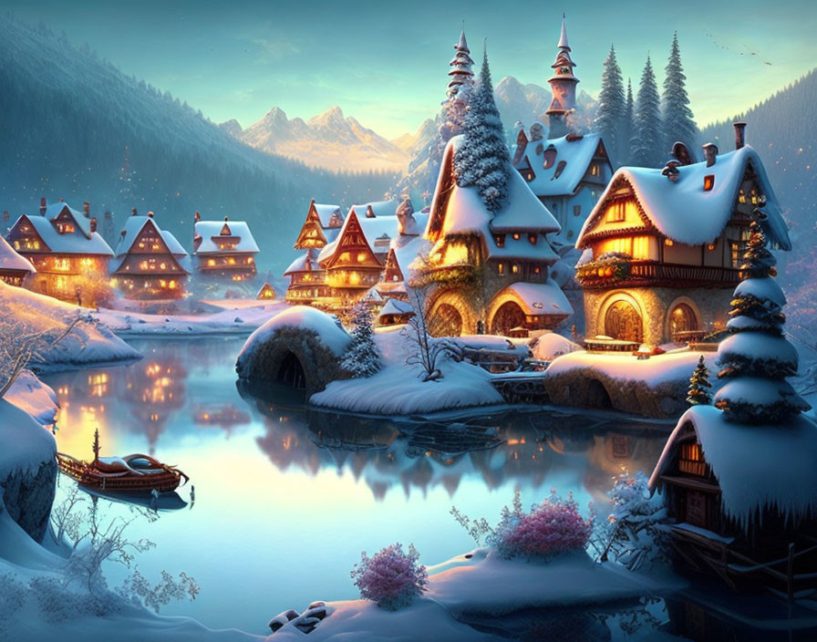fairytale mountain village 