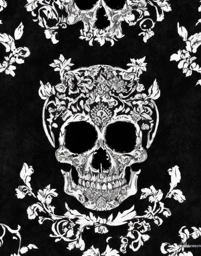 Witchy motifs skull pattern 