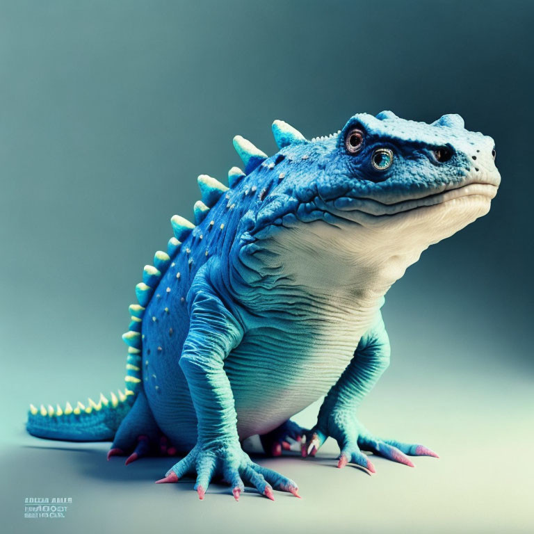 Colorful Lizard-Frog Hybrid Creature with Spiky Features