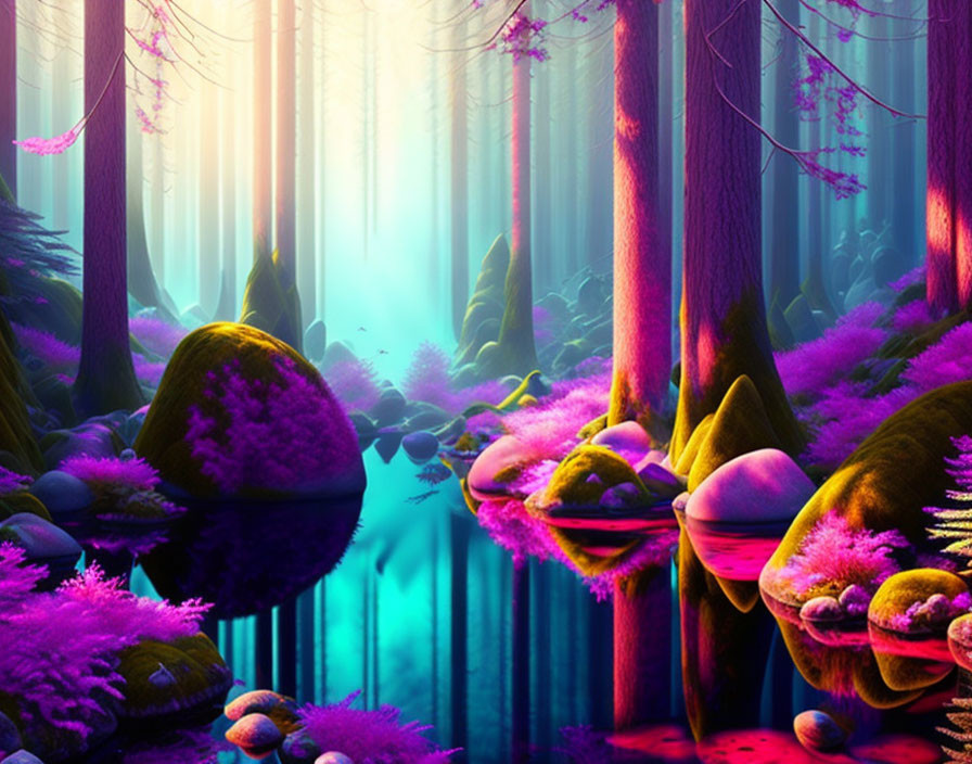 Forest with the purple blood