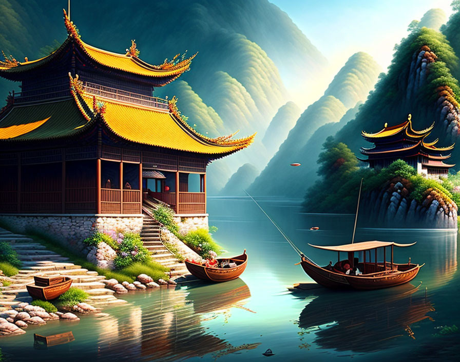 Chinese fishing villa