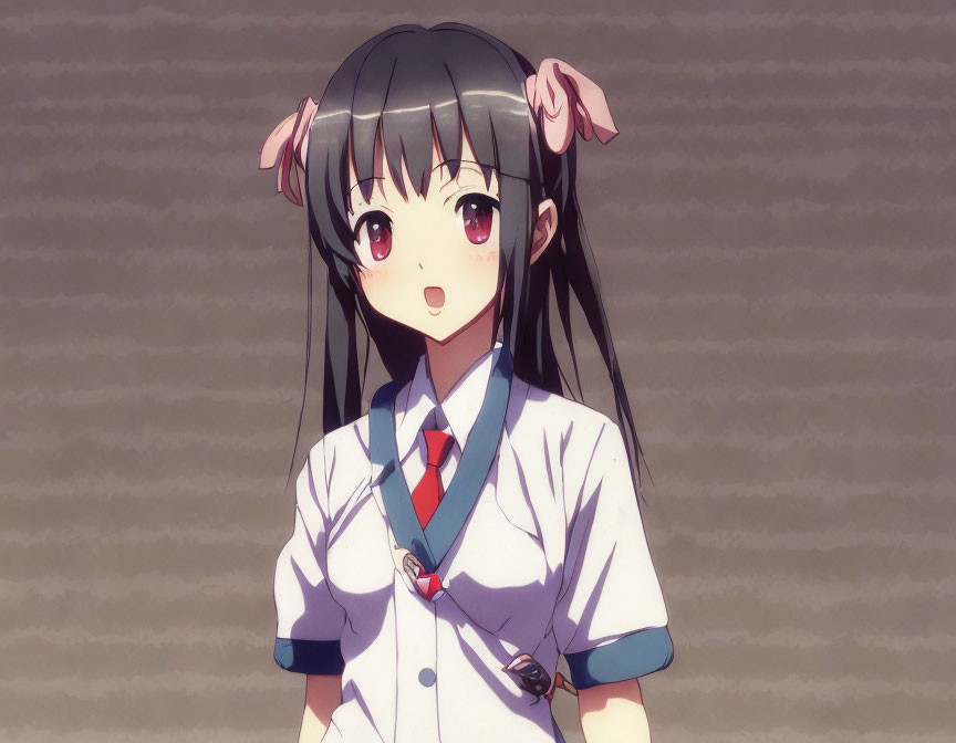girl anime dressing school uniform